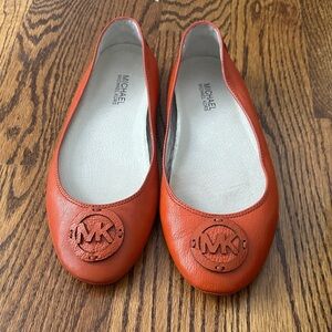 Michael Kors Tangerine Leather Flats